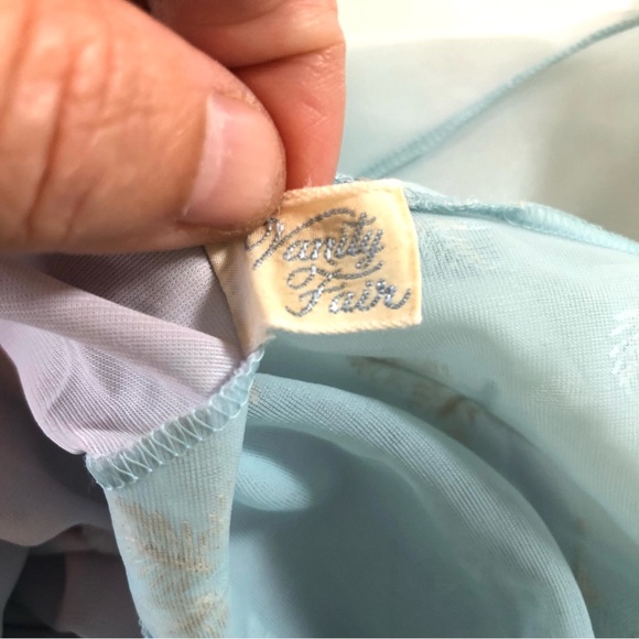 Vintage Vanity Fair Light Blue Nightgown Slip Dress Women’s 34, Modern Size 4-6 - Picture 7 of 16